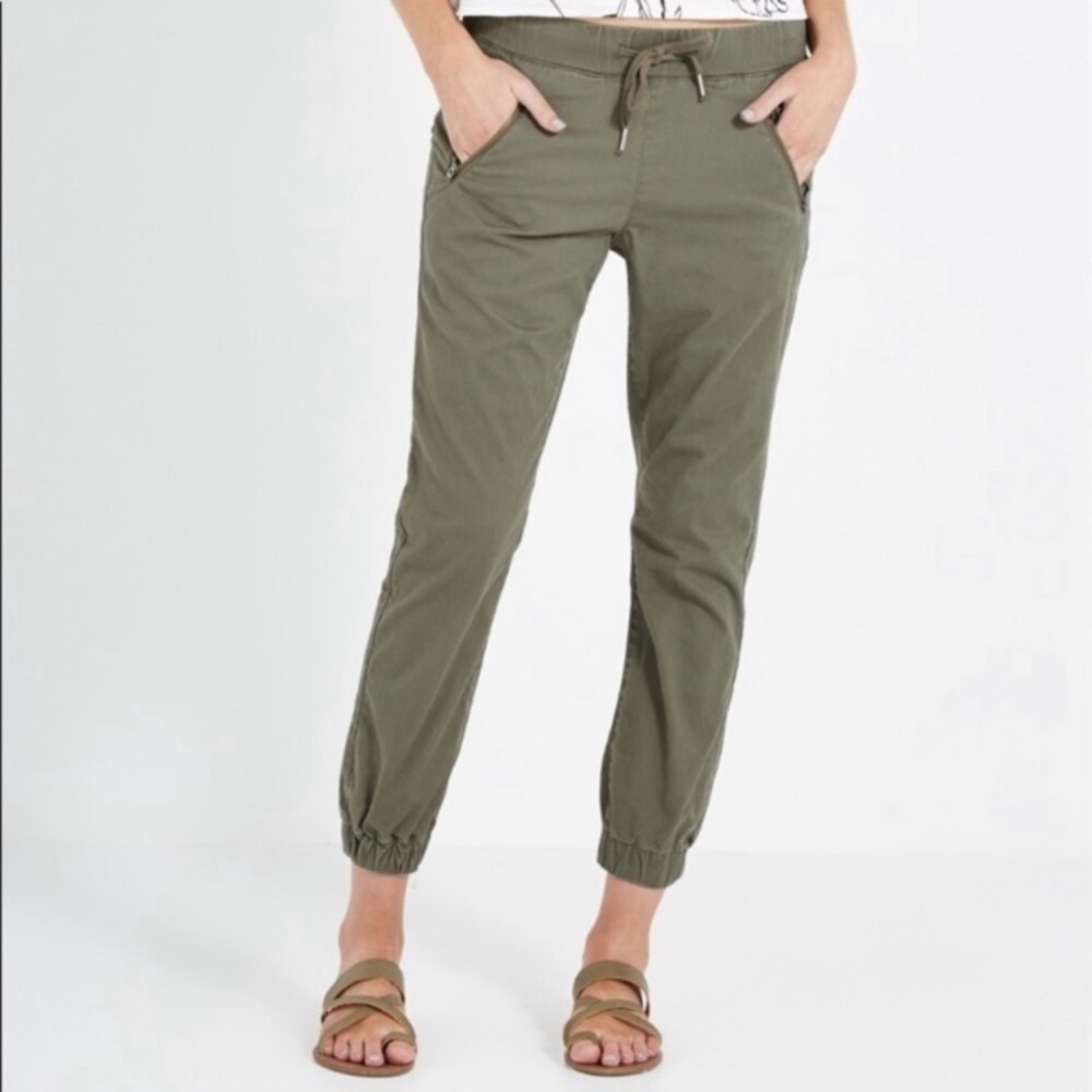 Olive green joggers from Cotton On